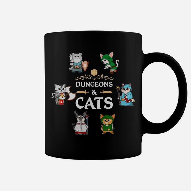 Dungeons And Cats Rpg D20 Anime Dragons Slayer Gamers Gift Coffee Mug