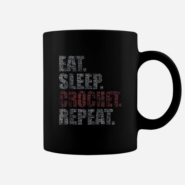 Eat Sleep Crochet Repeat Coffee Mug