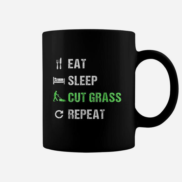 Eat Sleep Cut Grass Repeat Coffee Mug