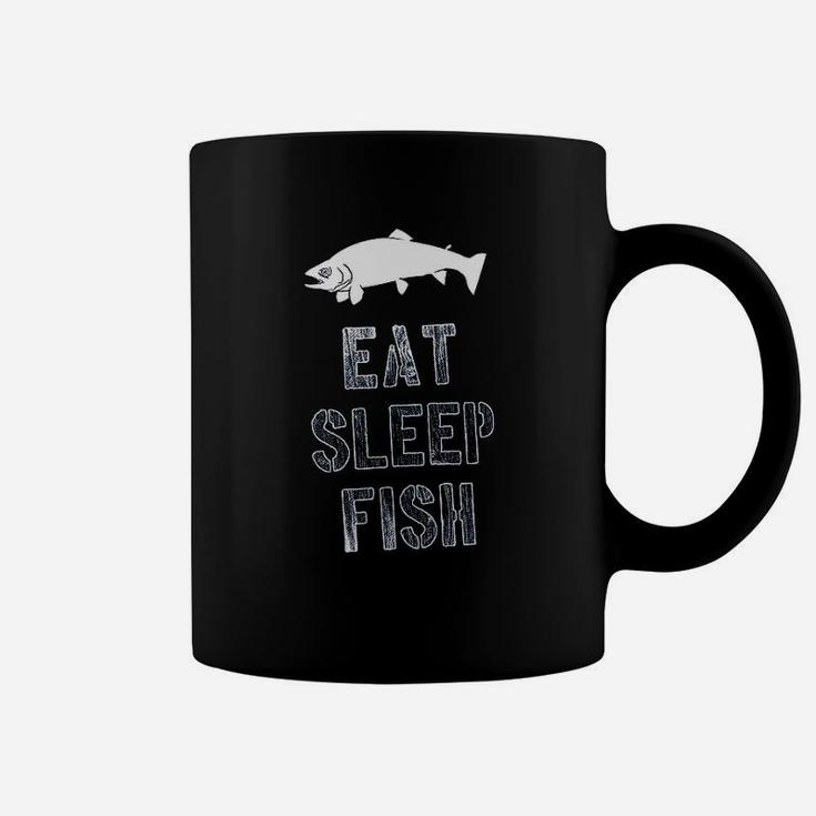 Eat Sleep Fish Funny Fishing Lover Gift For Dad Coffee Mug