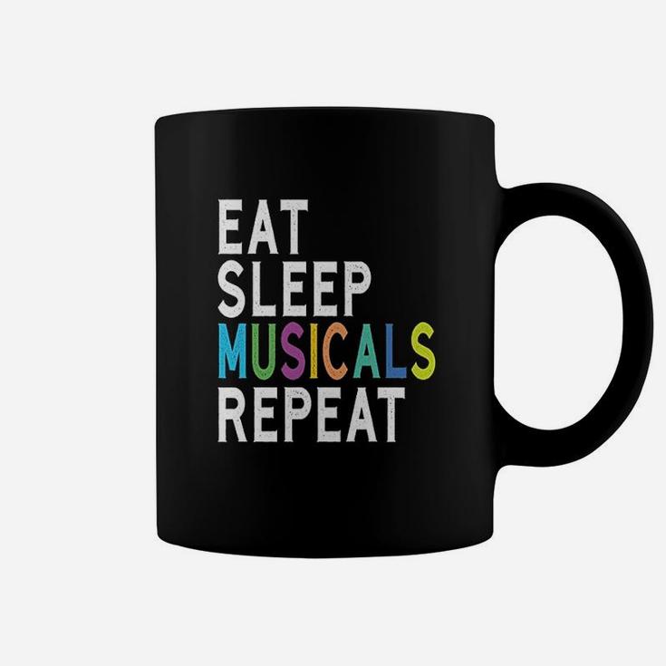 Eat Sleep Musicals Repeat Broadway Acting Gifts Thespian Coffee Mug