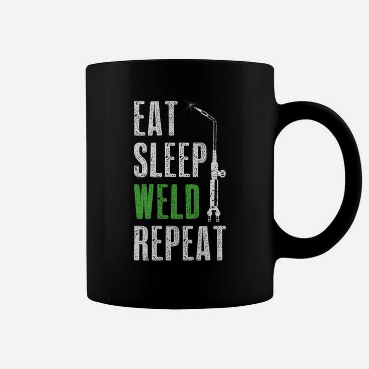 Eat Sleep Weld Repeat Welder Tee Welding Funny Christmas Coffee Mug