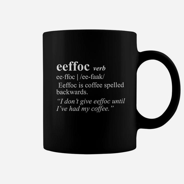Eeffoc Funny Coffee Spelled Backwards Coffee Mug