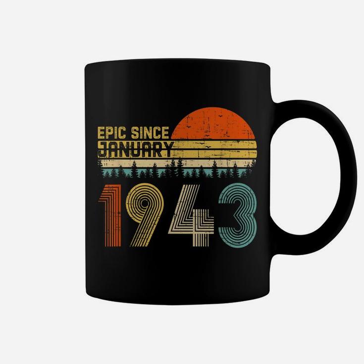 Epic Since January 1943 77Th Birthday Gift 77 Years Old Coffee Mug