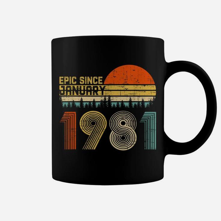 Epic Since January 1981 39Th Birthday Gift 39 Years Old Coffee Mug