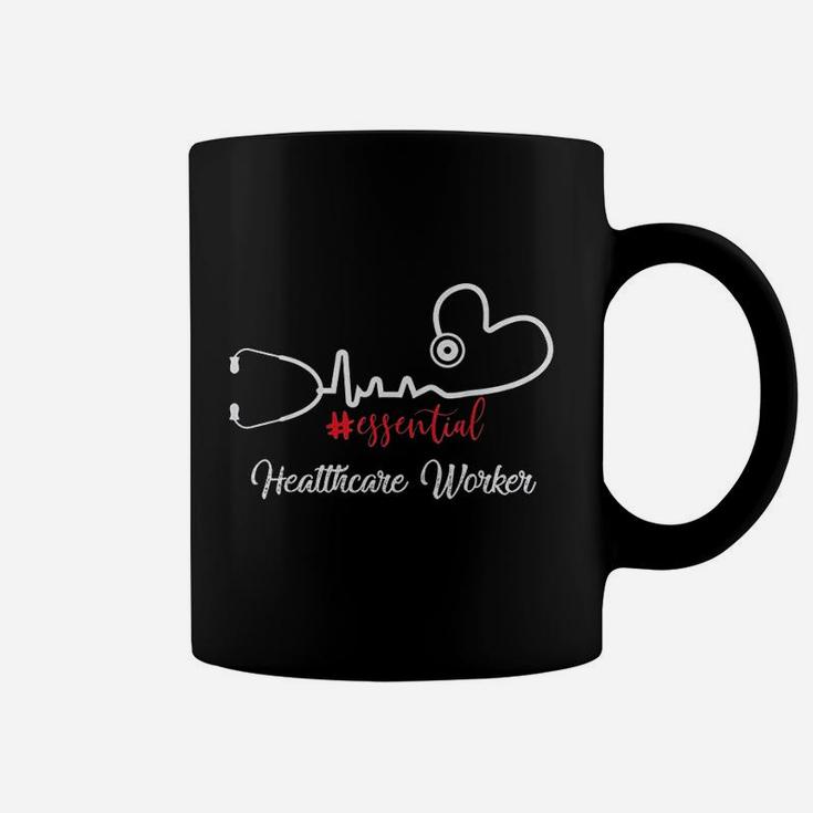 Essential Healthcare Worker Heartbeat Valentines Day Gifts Coffee Mug