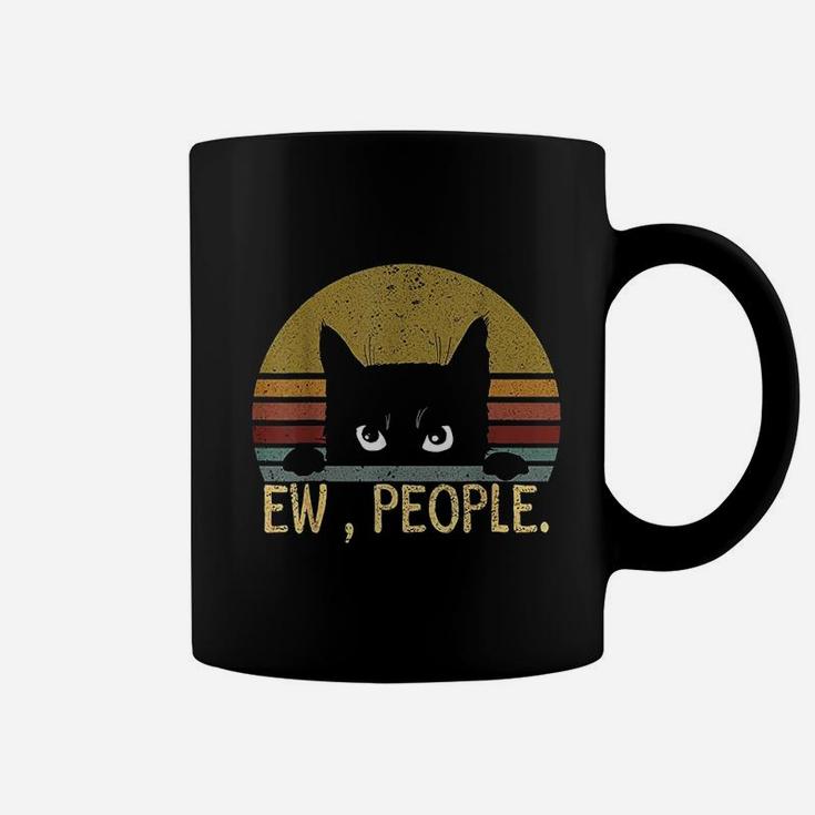 Ew People Black Cat Vintage Retro Coffee Mug