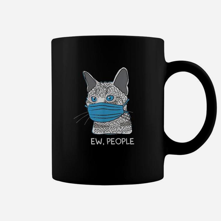 Ew People Cat Wearing Face Coffee Mug