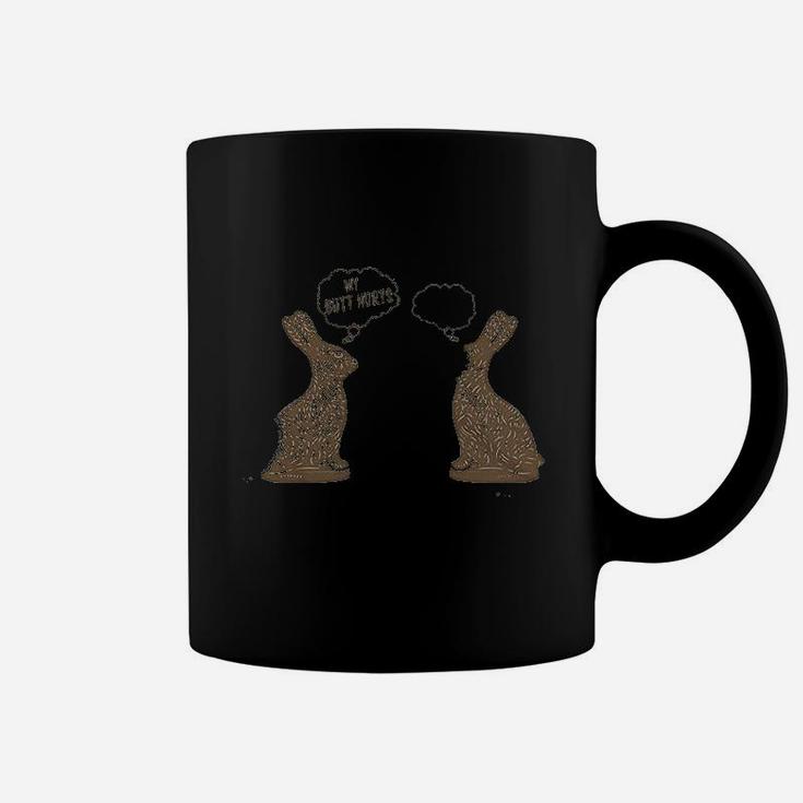 Faceless Chocolate Bunny Funny Half Eaten Easter Gift Coffee Mug
