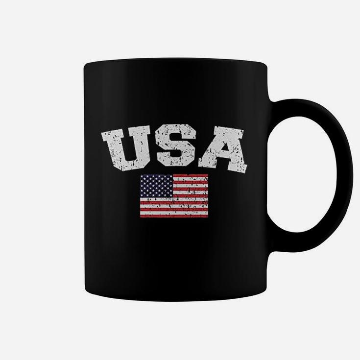 Faded Distressed Usa Flag Coffee Mug