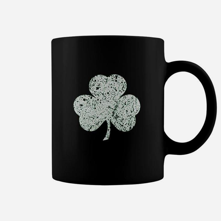 Faded Lucky Shamrock Clover St Patricks Day Coffee Mug
