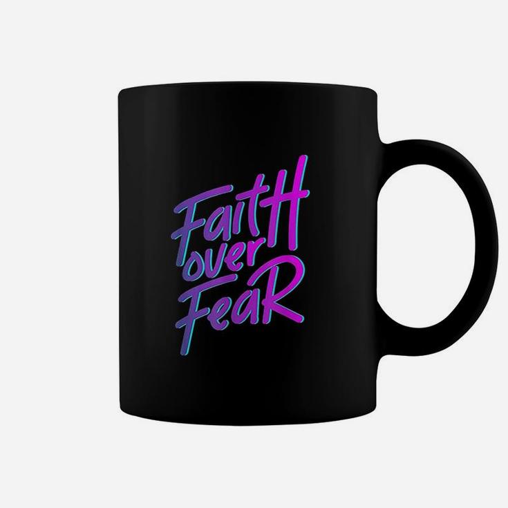 Faith Over Fear 90S Style Christian Coffee Mug