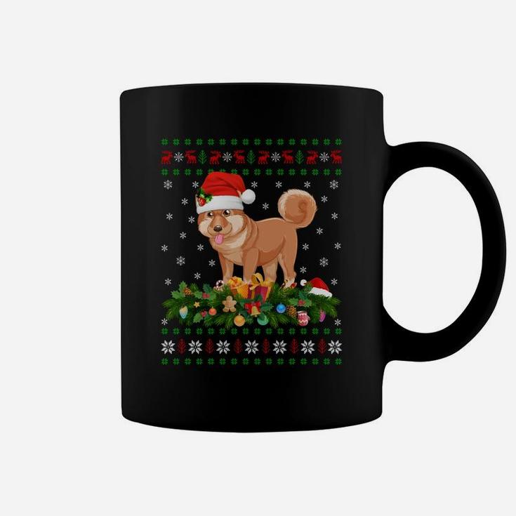 Family Matching Xmas Lighting Ugly Shiba Inu Christmas Sweatshirt Coffee Mug