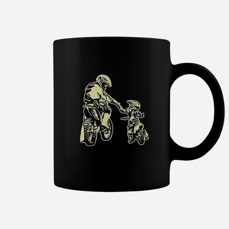 Father And Son Dirt Bike Racer Dirt Road Racing Motorbike Coffee Mug