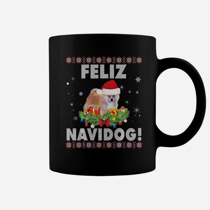 Feliz Navidog Akita Japanese Inu Dog Ugly Santa Coffee Mug Feliz Navidog Akita Japanese Inu Dog Ugly Santa Coffee Mug