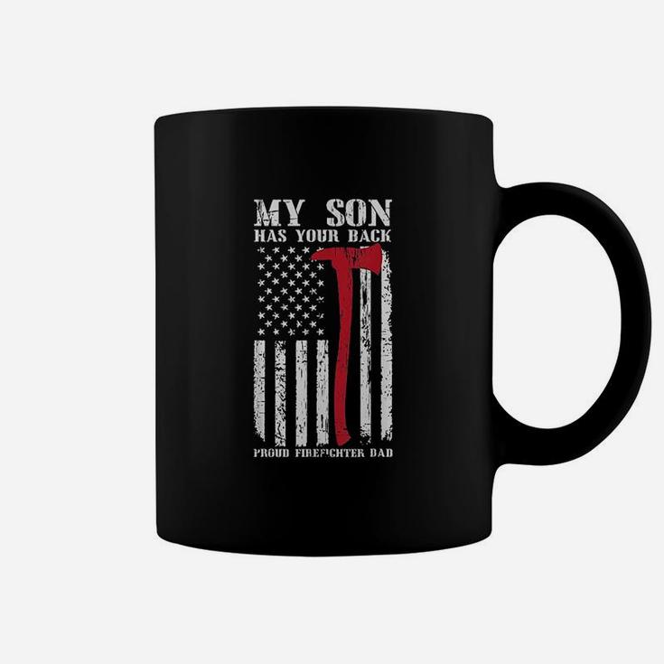 Firefighter My Son Has Your Back Coffee Mug