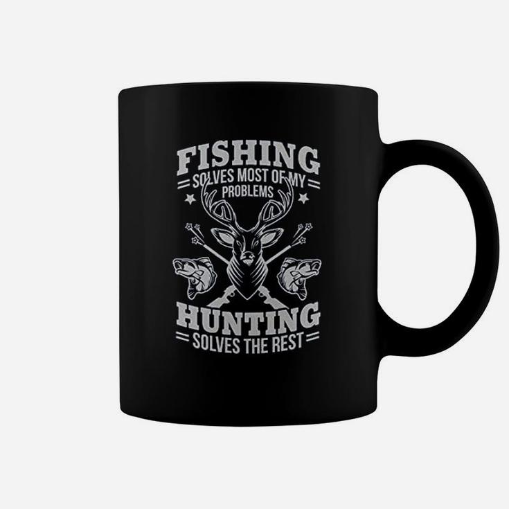 Fishing Solves Most Problems Coffee Mug