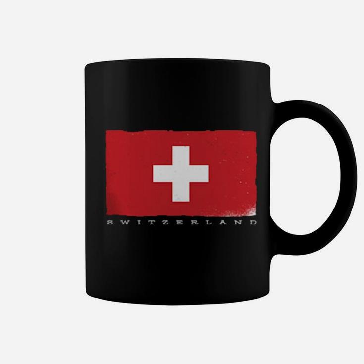 Flag Of Switzerland Grunge Distressed Swiss Design Coffee Mug