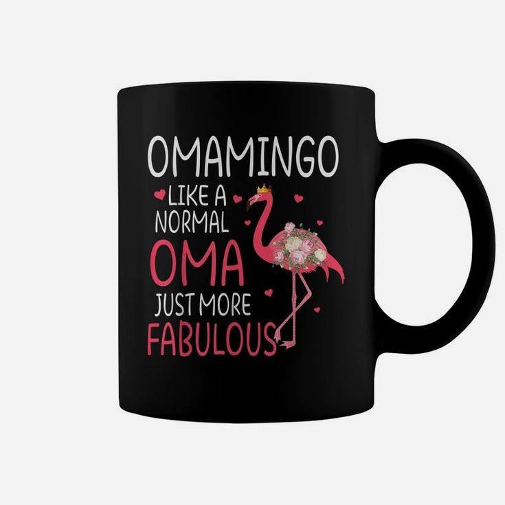 Flamingo Omamingo Like A Normal Oma Floral Funny Grandma Coffee Mug
