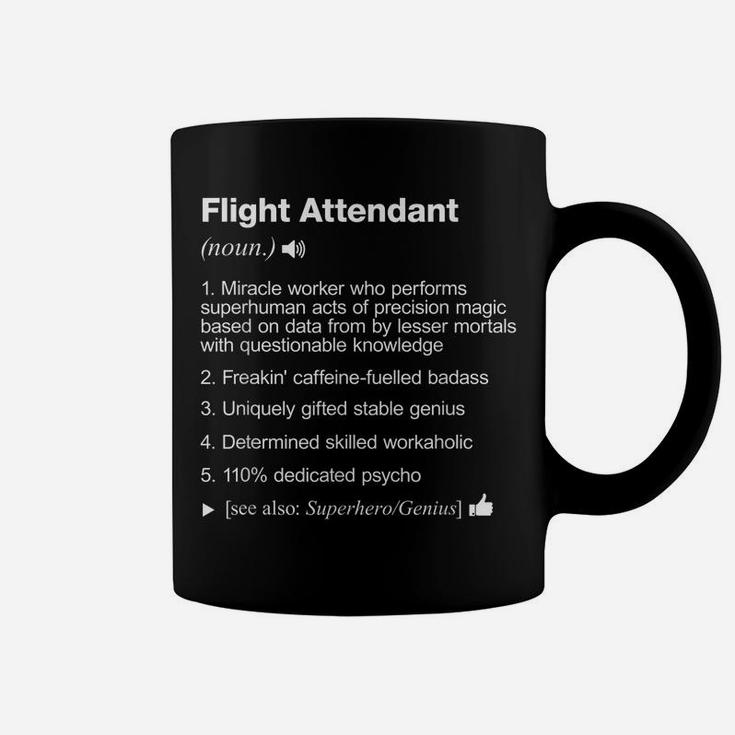 Flight Attendant Job Definition Meaning Funny Coffee Mug
