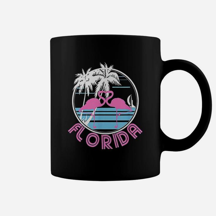 Florida Pink Flamingo Heart Coffee Mug