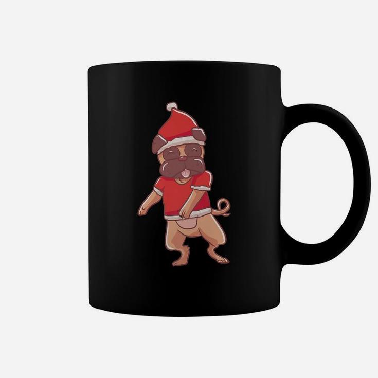 Flossing Santa Pug Dog Funny Ugly Christmas Shirt Gift Coffee Mug