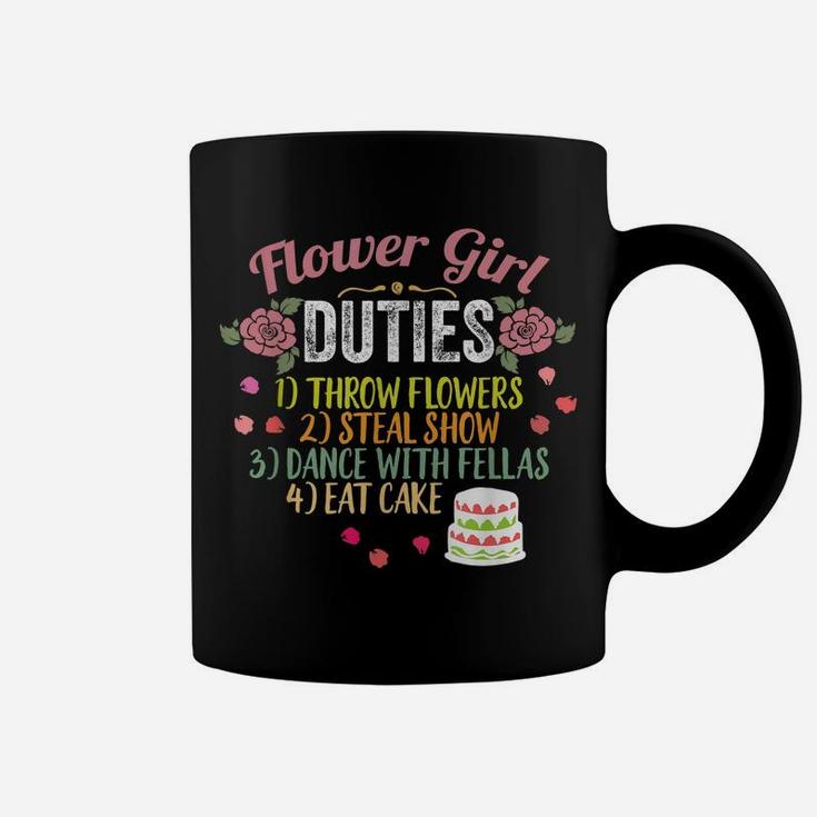 Flower Girl Duties  Throw Flowers Funny Wedding Gifts Coffee Mug