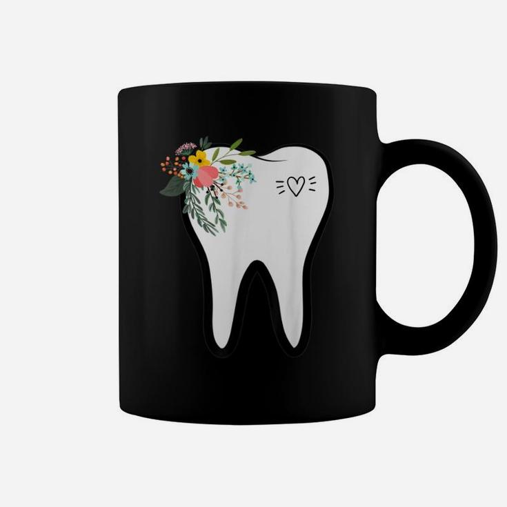 Flower Tooth Dentist Dental Hygienist Oral Hygiene Assistant Coffee Mug