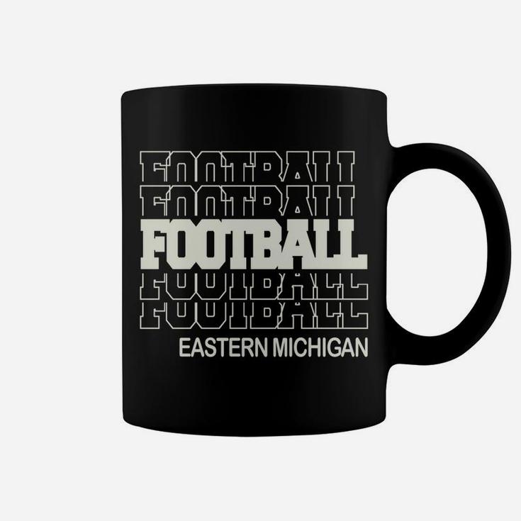Football Eastern Michigan In Modern Stacked Lettering Coffee Mug