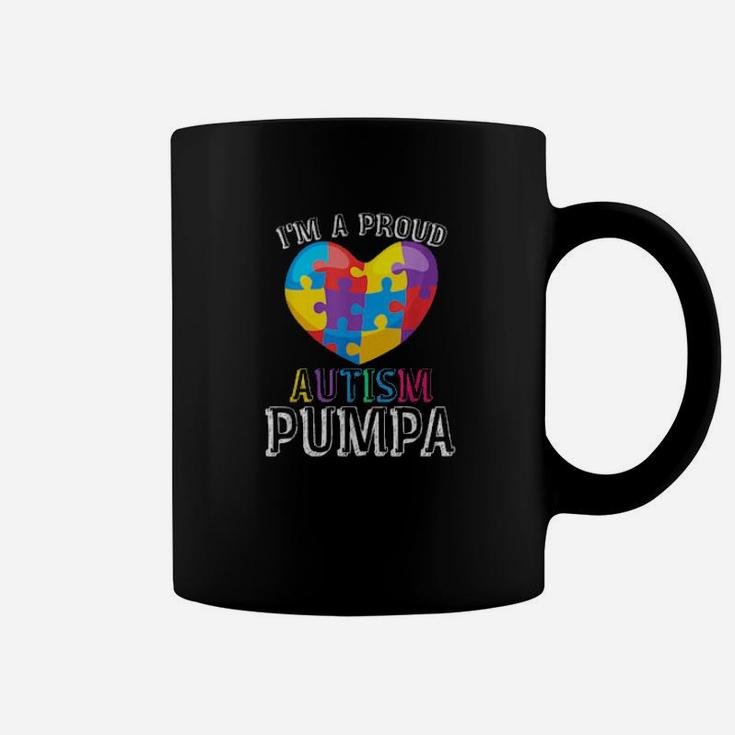 For Autism Pumpa Cute Puzzle Heart Awareness Coffee Mug