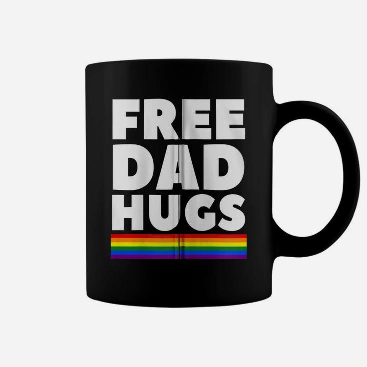 Free Dad Hugs Funny Lgbt Support Father Daddy Pride Gift Zip Hoodie Coffee Mug