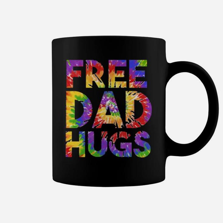 Free Dad Hugs Pride Lgbtq Gay Rights Straight Support Tiedye Coffee Mug