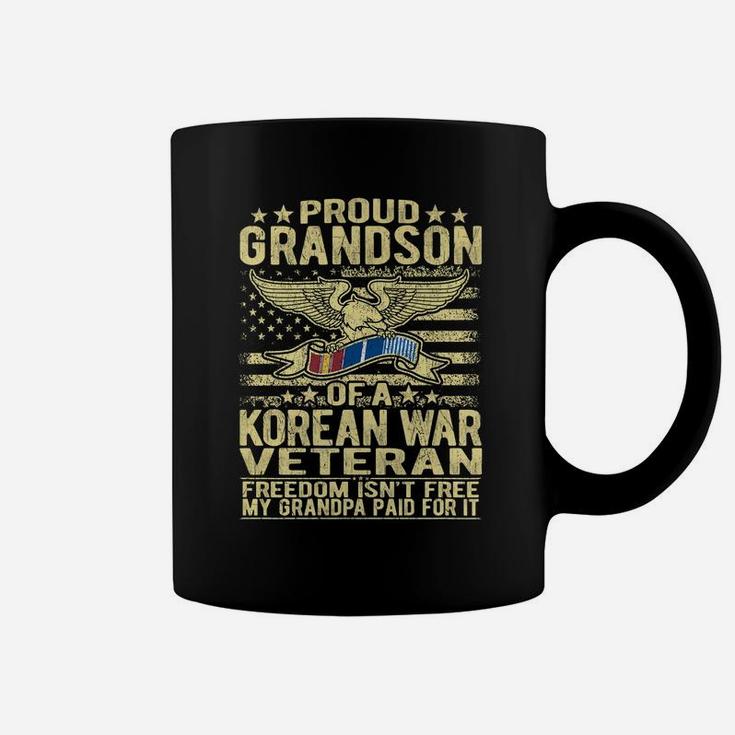 Freedom Isn't Free Proud Grandson Of Korean War Veteran Gift Coffee Mug