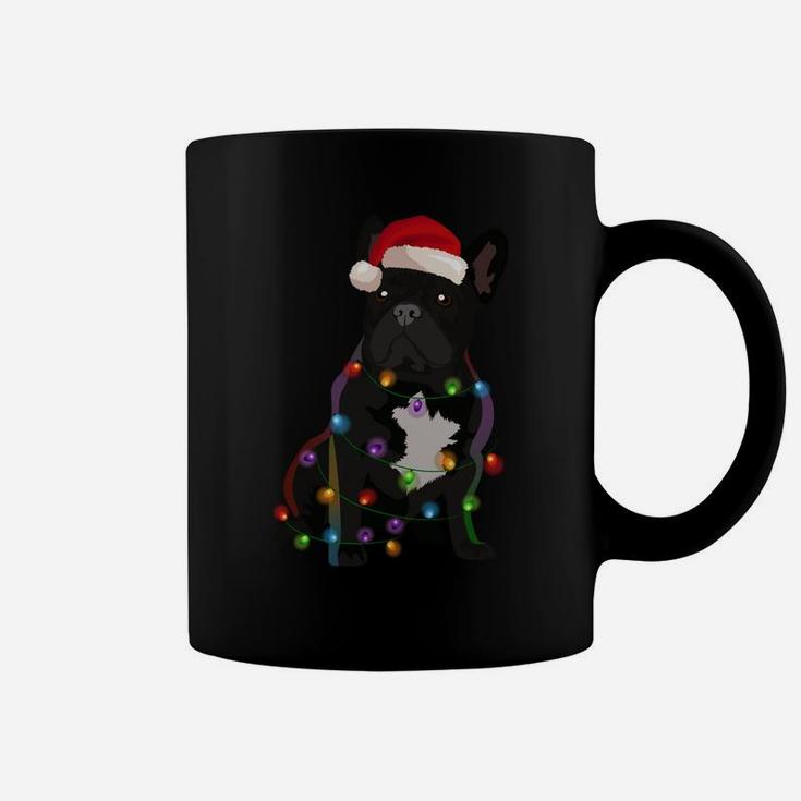 French Bulldog Frenchie Christmas Lights Xmas Dog Lover Sweatshirt Coffee Mug
