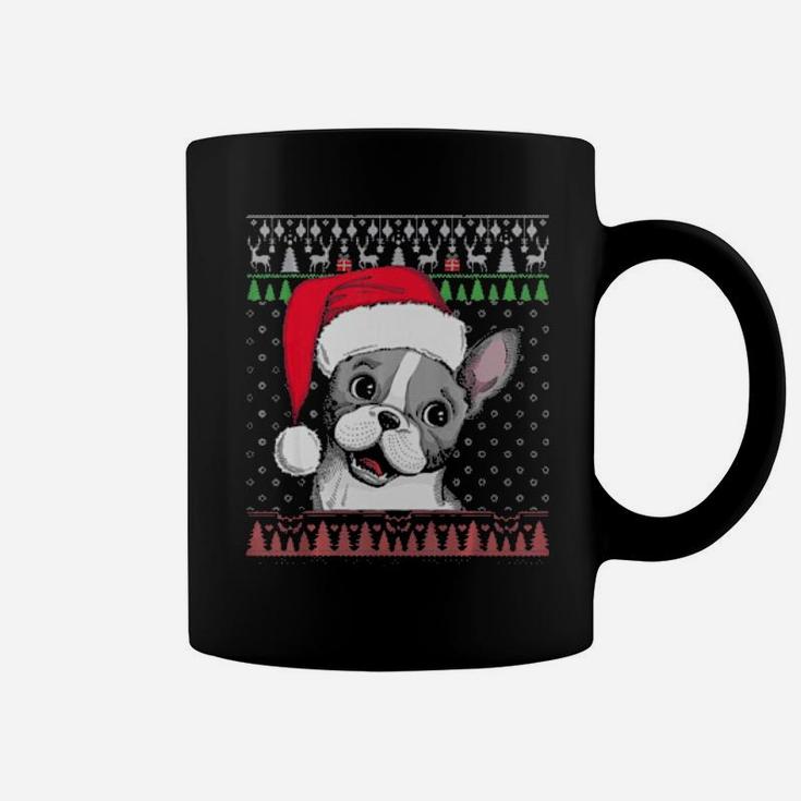 French Bulldog Santa Dog Santa Hat Coffee Mug