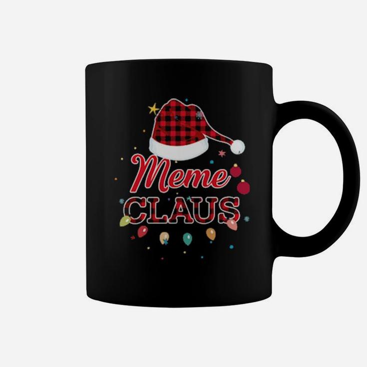 French Grandma Meme Claus Santa Outfit Plaid Xmas Cute Coffee Mug