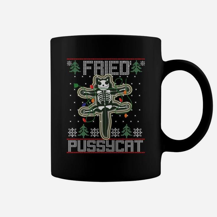 Fried Pussycat Funny Ugly Sweater Christmas Holiday Gift Sweatshirt Coffee Mug