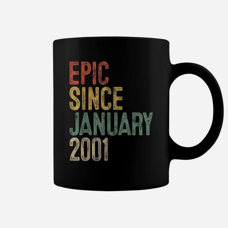 Fun Epic Since January 2001 19Th Birthday Gift 19 Year Old Coffee Mug
