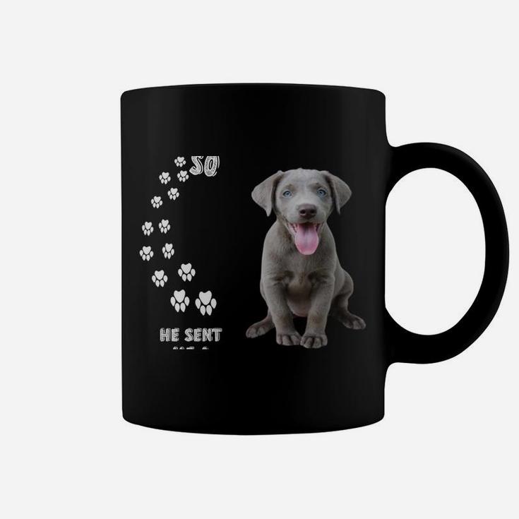 Fun Labrador Retriever Dog Mom Dad Costume, Cute Silver Lab Coffee Mug