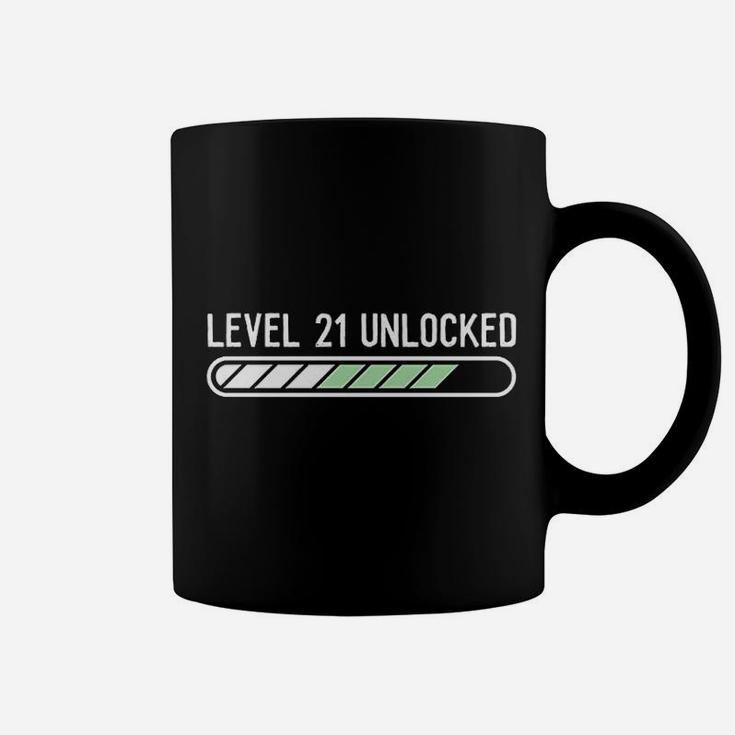Funny 21St Birthday Level 21 Unlocked Coffee Mug