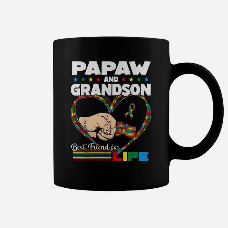 Funny Autism Awareness Papaw Grandson Best Friend For Life Coffee Mug