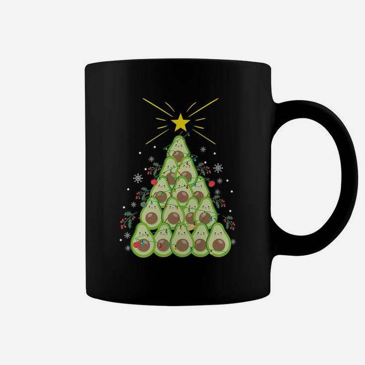 Funny Avocado Xmas Tree Holiday Gift Avocado Lover Christmas Coffee Mug