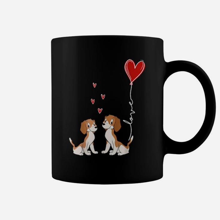Funny Beagle Dog Happy Valentines Day Couple Matching Coffee Mug