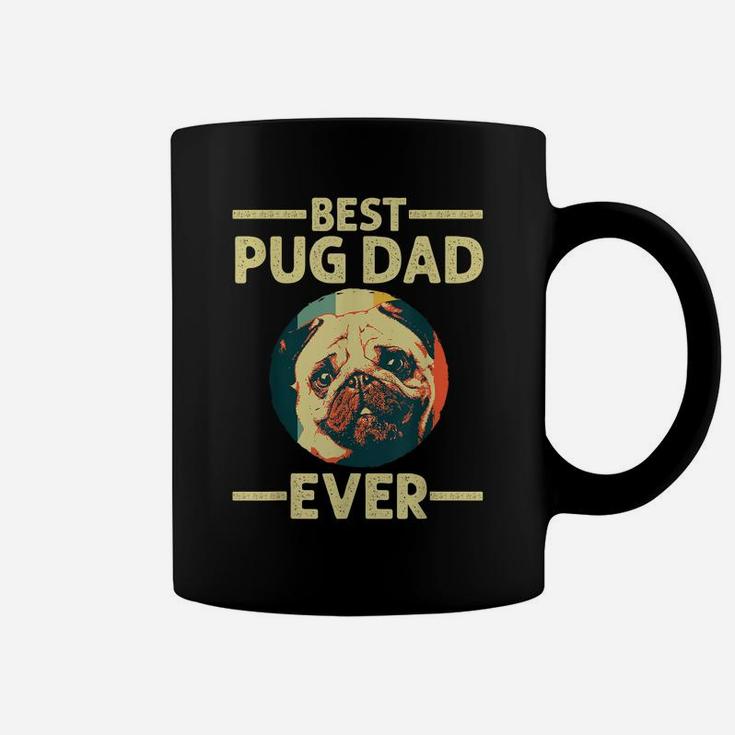 Funny Best Pug Dad Ever Art For Pug Dog Pet Lover Men Daddy Coffee Mug