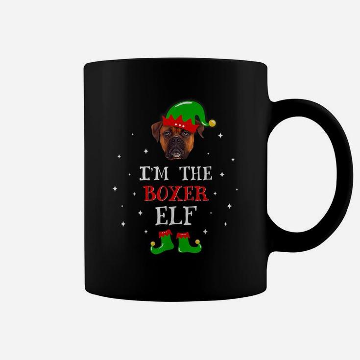 Funny Boxer Elf Christmas Dog Dad Dog Mom Coffee Mug
