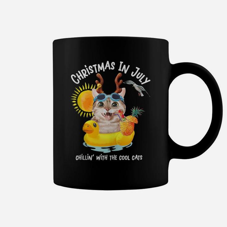 Funny Cat, Christmas In July, Cat Lovers Coffee Mug