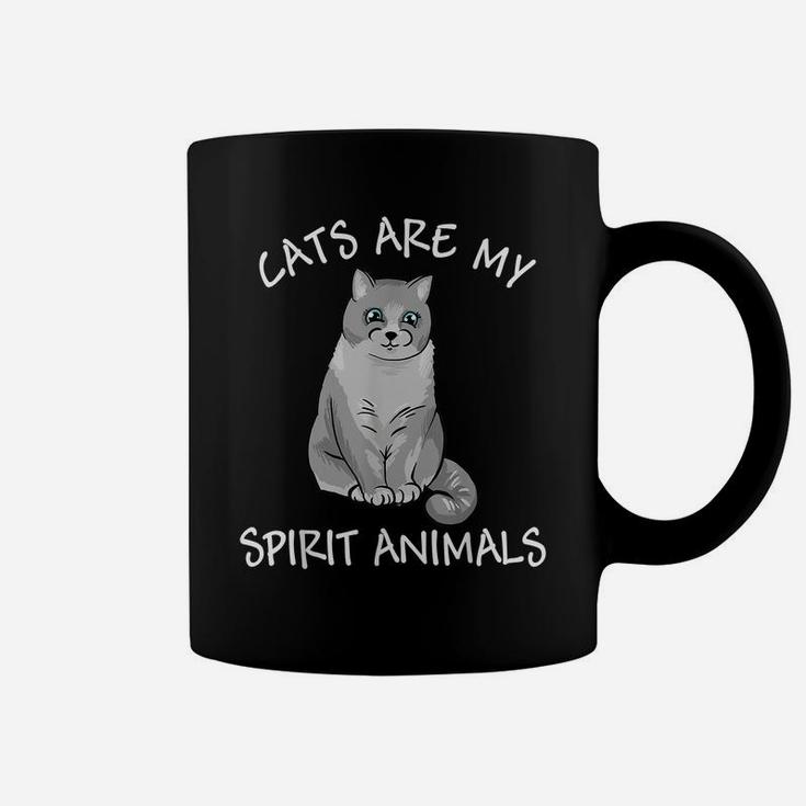 Funny Cats Are My Spirit Animals Gift For Cat Lovers Coffee Mug