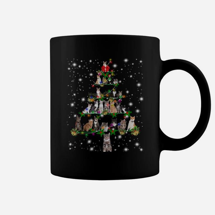 Funny Cats Christmas Tree Tee Ornament Decor Gift Coffee Mug