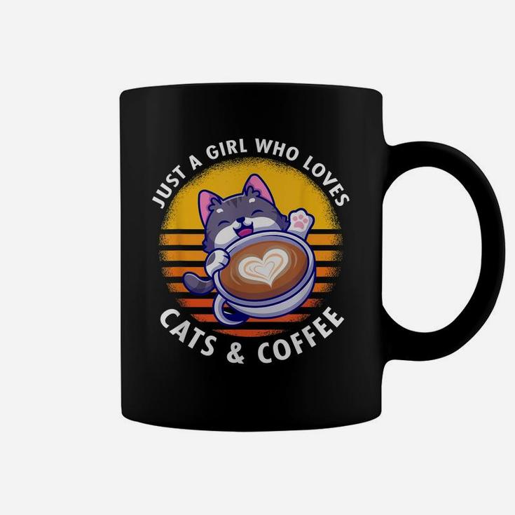 Funny Cats Coffee Caffeine Drink Humor Lovers Cat Lady Coffee Mug