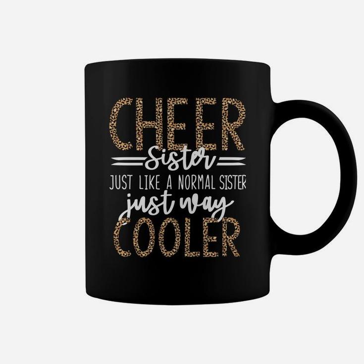 Funny Cheerleading Sister Leopard Cheetah Print Cheer Sister Sweatshirt Coffee Mug